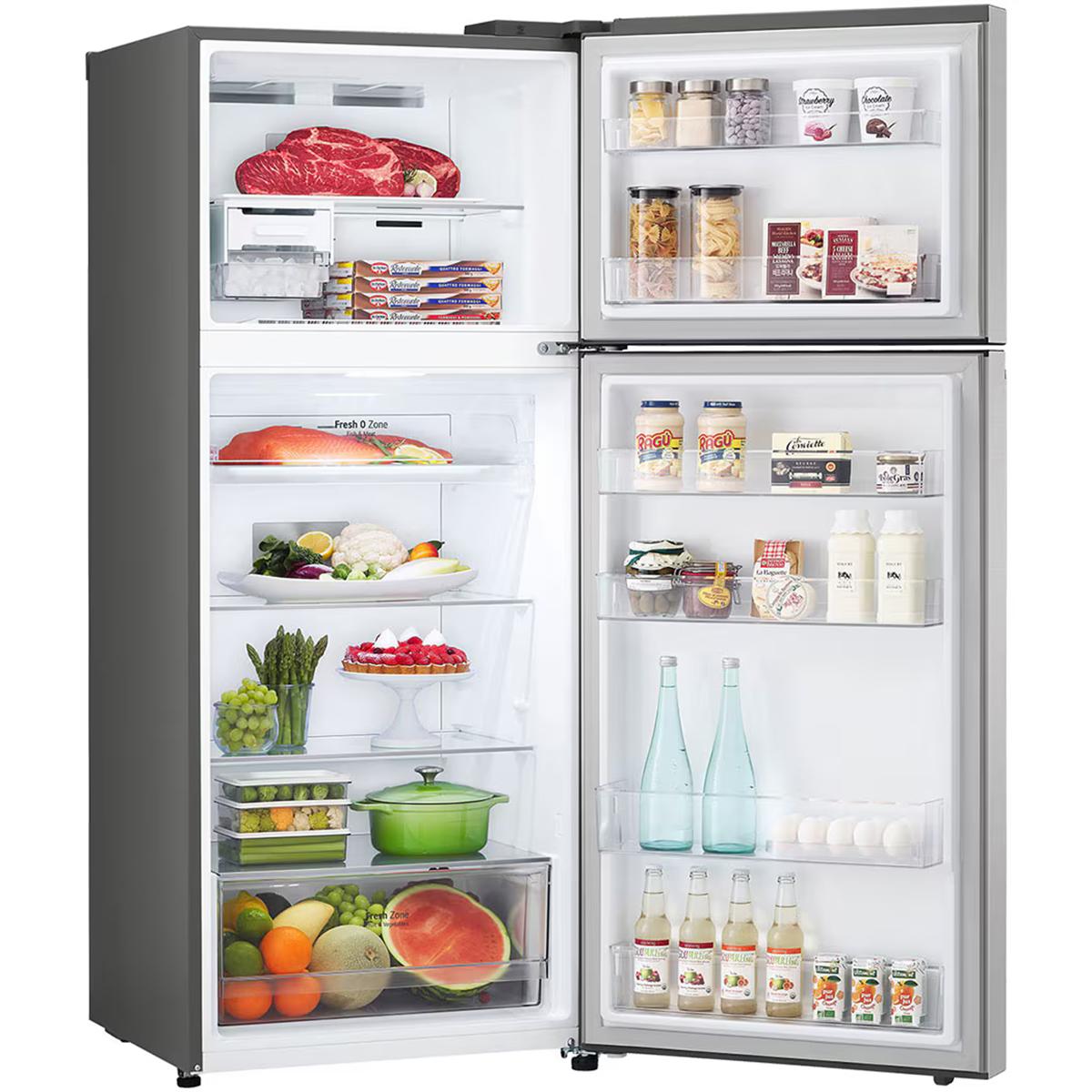 Heladera Top Freezer 395L LG Smart Inverter VT40MPY Thinq Plata